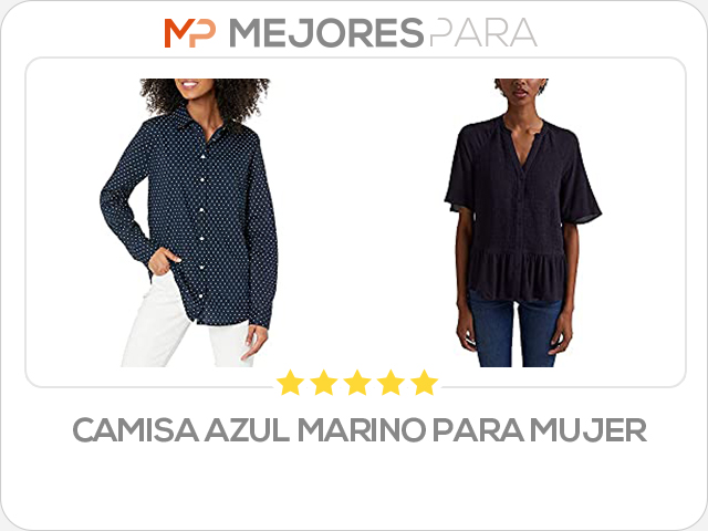 camisa azul marino para mujer