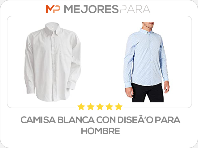 camisa blanca con diseño para hombre