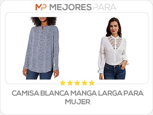 camisa blanca manga larga para mujer