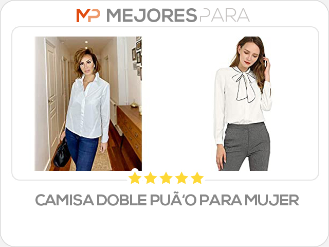 camisa doble puño para mujer