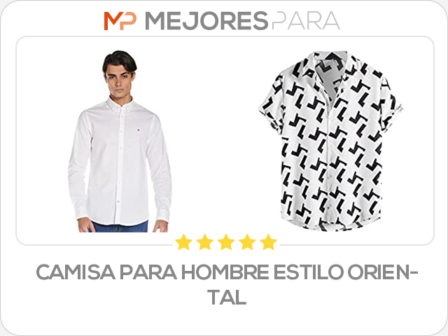 camisa para hombre estilo oriental