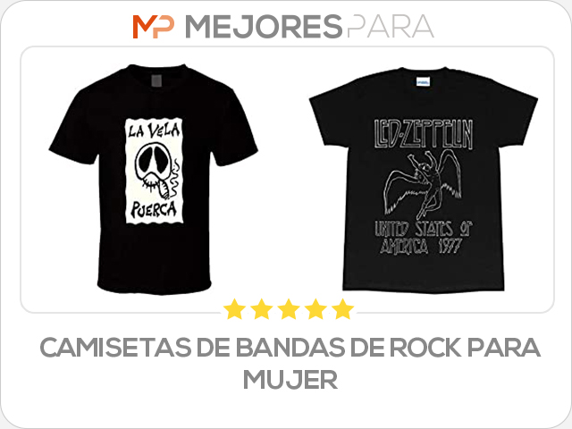 camisetas de bandas de rock para mujer