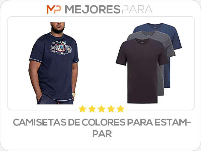 camisetas de colores para estampar