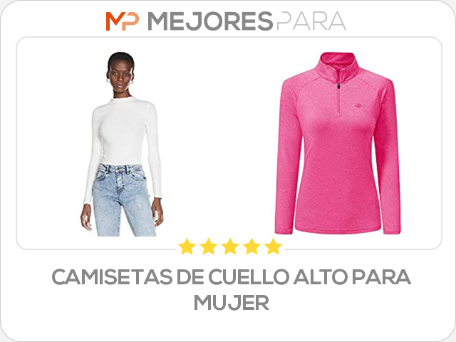 camisetas de cuello alto para mujer