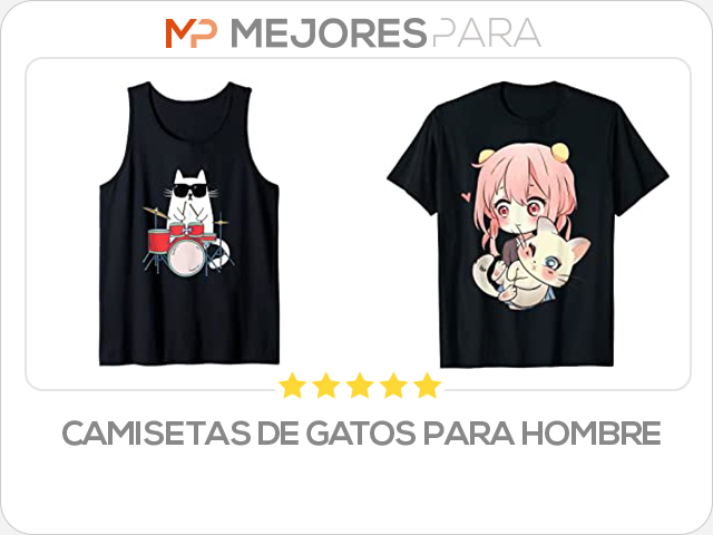 camisetas de gatos para hombre