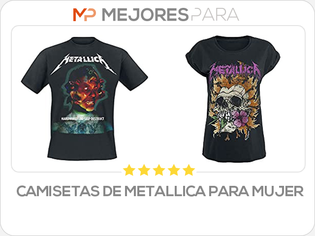 camisetas de metallica para mujer