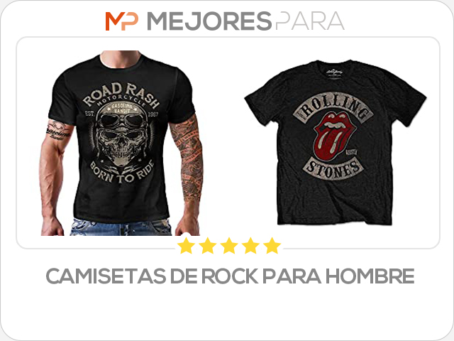 camisetas de rock para hombre