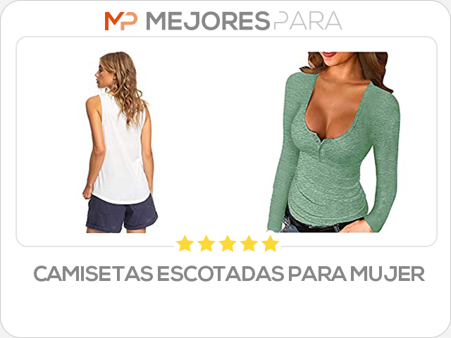 camisetas escotadas para mujer