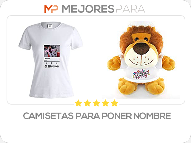 camisetas para poner nombre