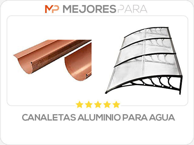 canaletas aluminio para agua