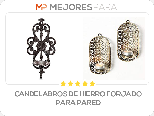 candelabros de hierro forjado para pared