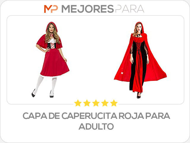 capa de caperucita roja para adulto