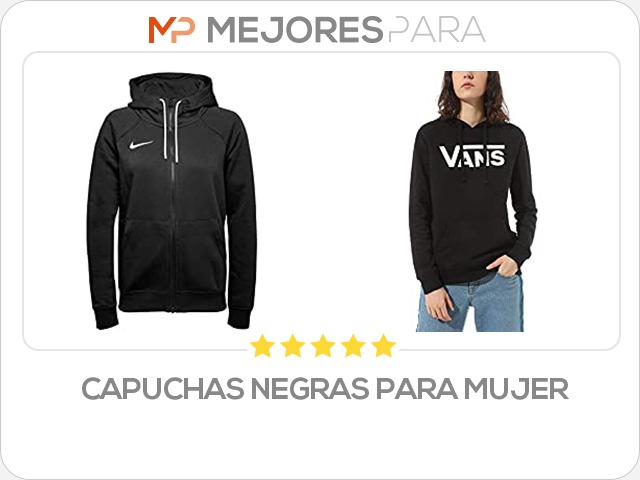 capuchas negras para mujer