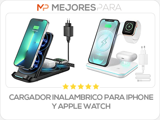 cargador inalambrico para iphone y apple watch