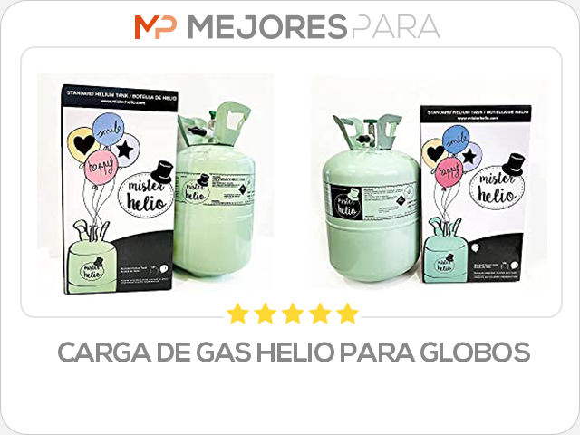 carga de gas helio para globos