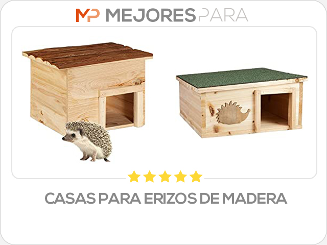 casas para erizos de madera