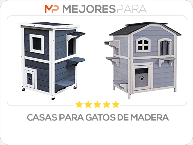 casas para gatos de madera