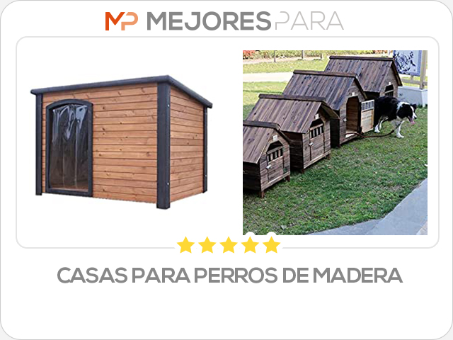 casas para perros de madera