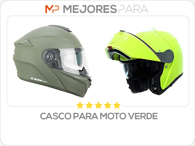 casco para moto verde