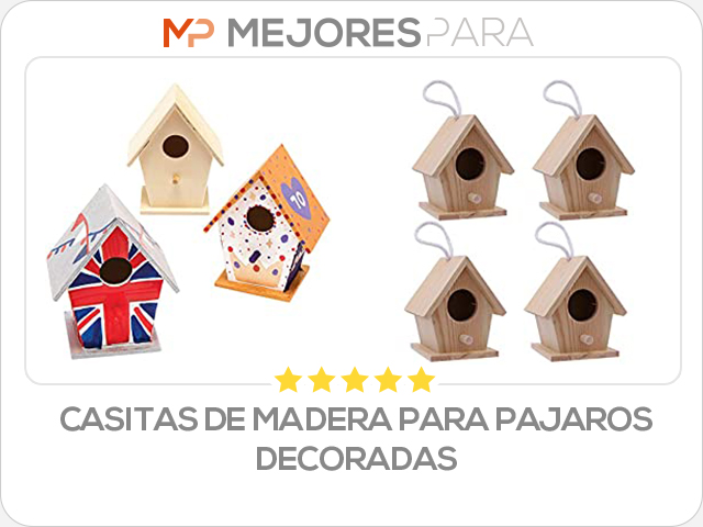 casitas de madera para pajaros decoradas