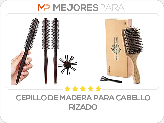 cepillo de madera para cabello rizado