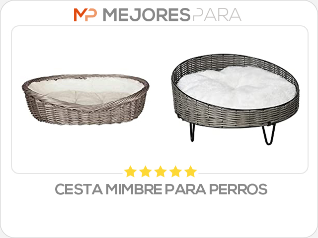 cesta mimbre para perros