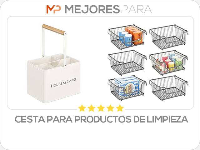 cesta para productos de limpieza