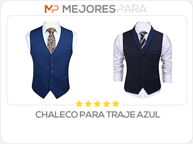 chaleco para traje azul