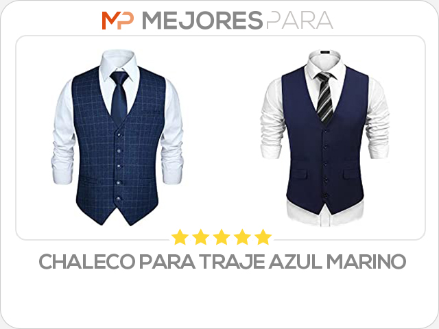 chaleco para traje azul marino