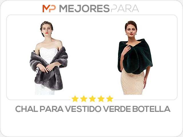 chal para vestido verde botella