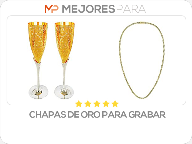 chapas de oro para grabar