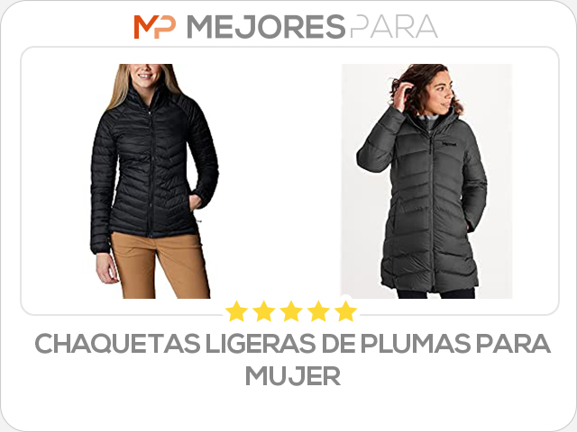 chaquetas ligeras de plumas para mujer