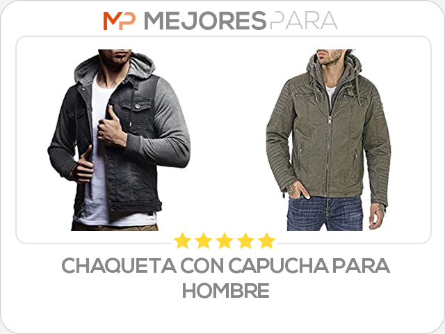 chaqueta con capucha para hombre