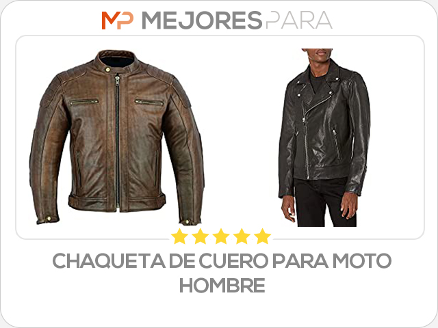 chaqueta de cuero para moto hombre