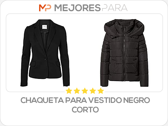 chaqueta para vestido negro corto