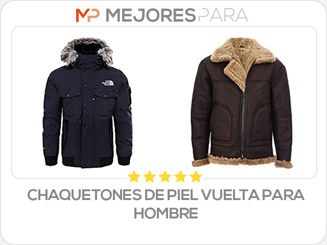 chaquetones de piel vuelta para hombre