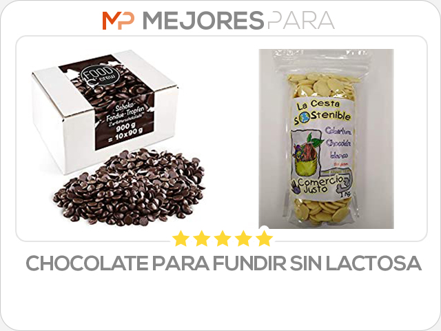 chocolate para fundir sin lactosa