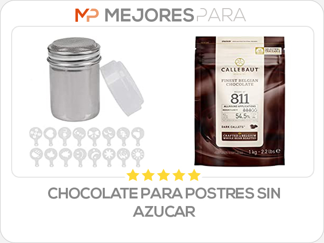 chocolate para postres sin azucar