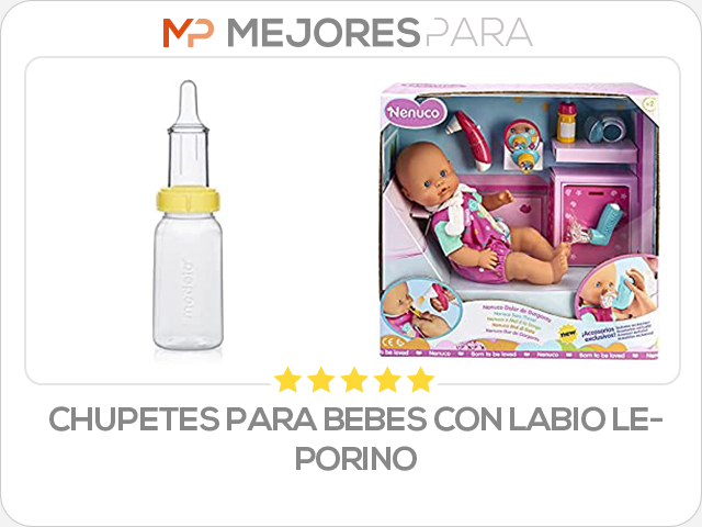 chupetes para bebes con labio leporino