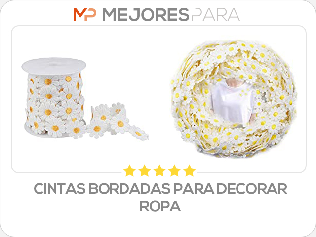 cintas bordadas para decorar ropa