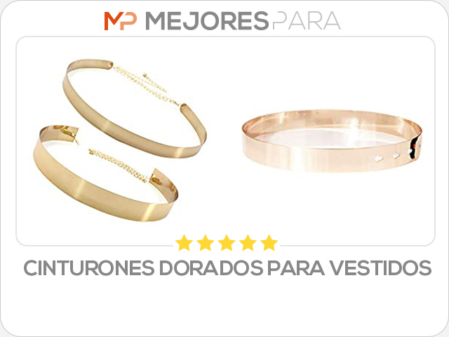 cinturones dorados para vestidos