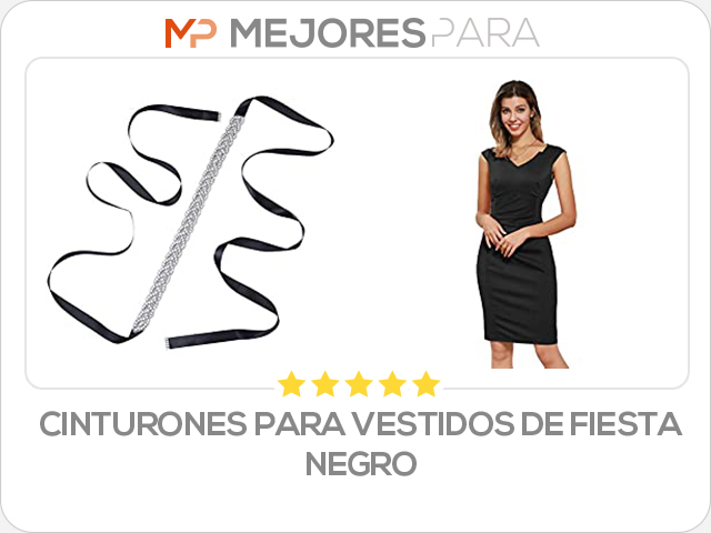 cinturones para vestidos de fiesta negro