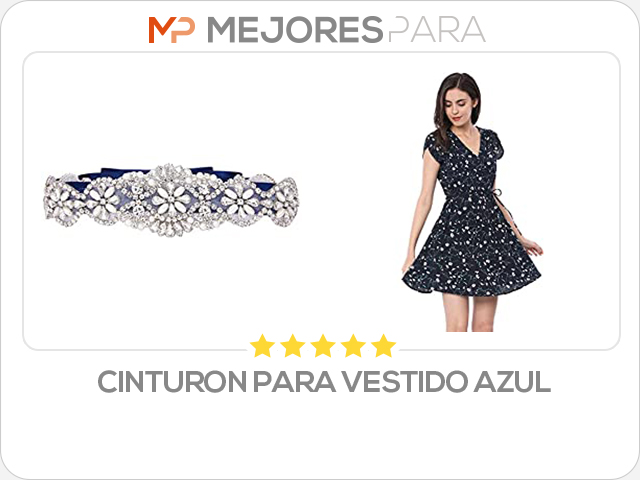 cinturon para vestido azul