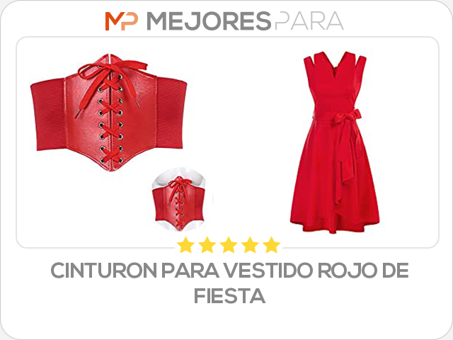 cinturon para vestido rojo de fiesta