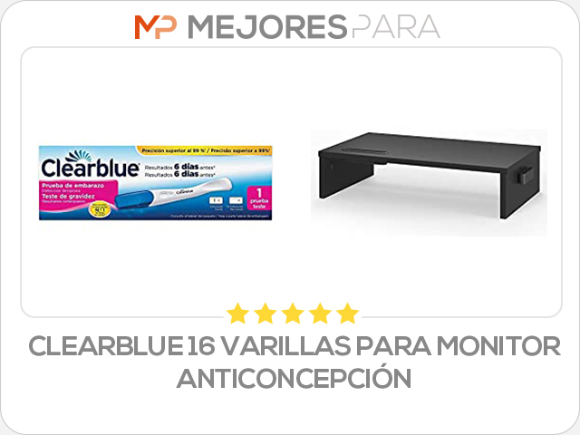 clearblue 16 varillas para monitor anticoncepción