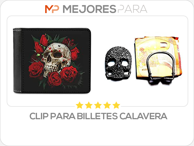 clip para billetes calavera