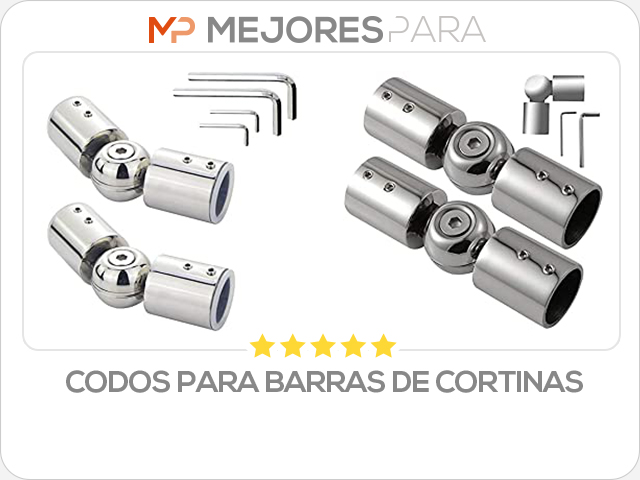 codos para barras de cortinas