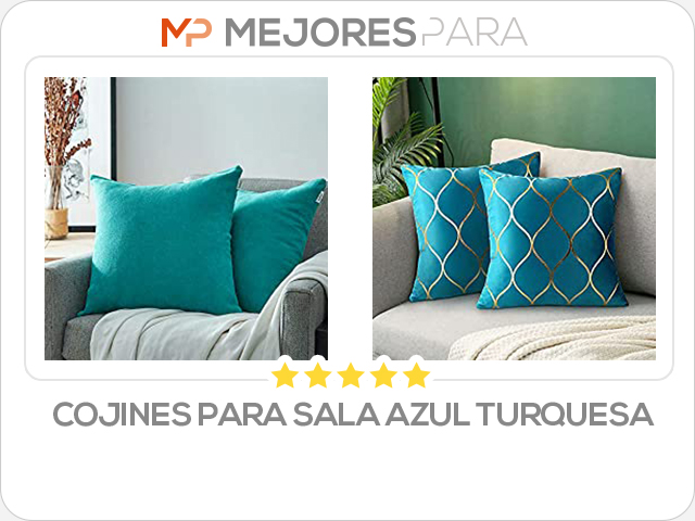 cojines para sala azul turquesa