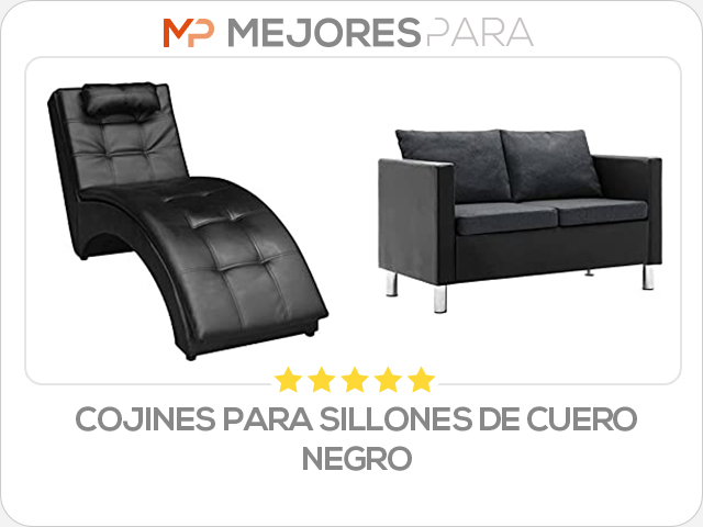 cojines para sillones de cuero negro