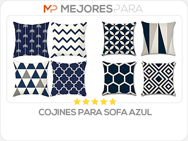 cojines para sofa azul